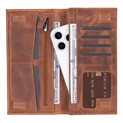 Tenuta Leather Phone Wallet with Detachable Cardholder