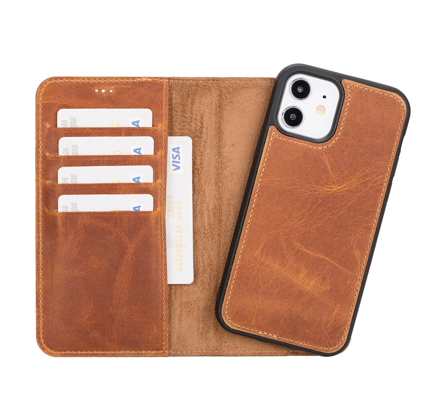 Apple iPhone 12 Series Detachable Leather Case / MW iPhone 12 Pro Max 6.7" / FL1