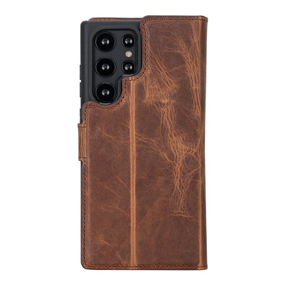 Magic Samsung Galaxy S23 Ultra Detachable Leather Wallet Case