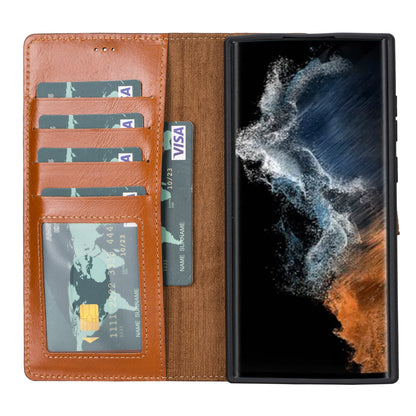 Magic Samsung Galaxy S22 Ultra Leather Detachable Wallet Case