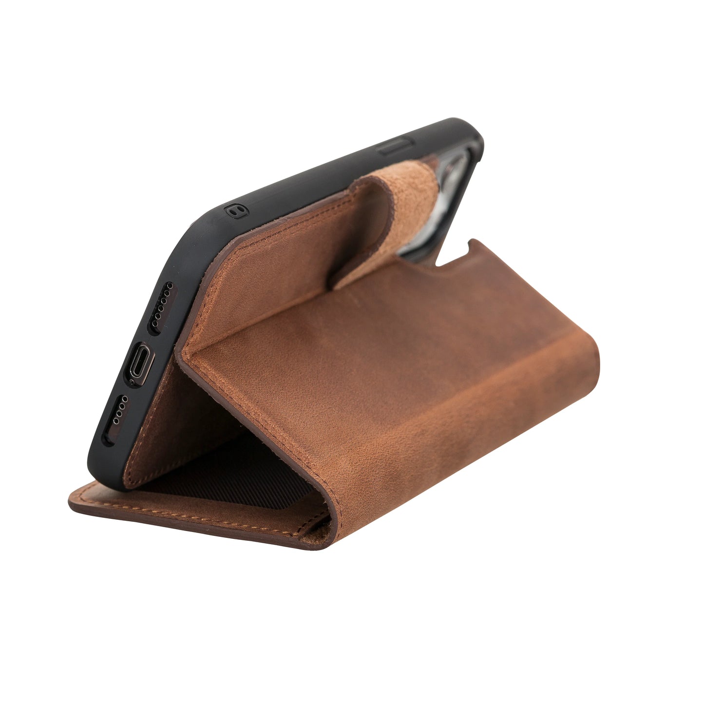 Liluri iPhone 15 Pro Detachable Leather Wallet Case