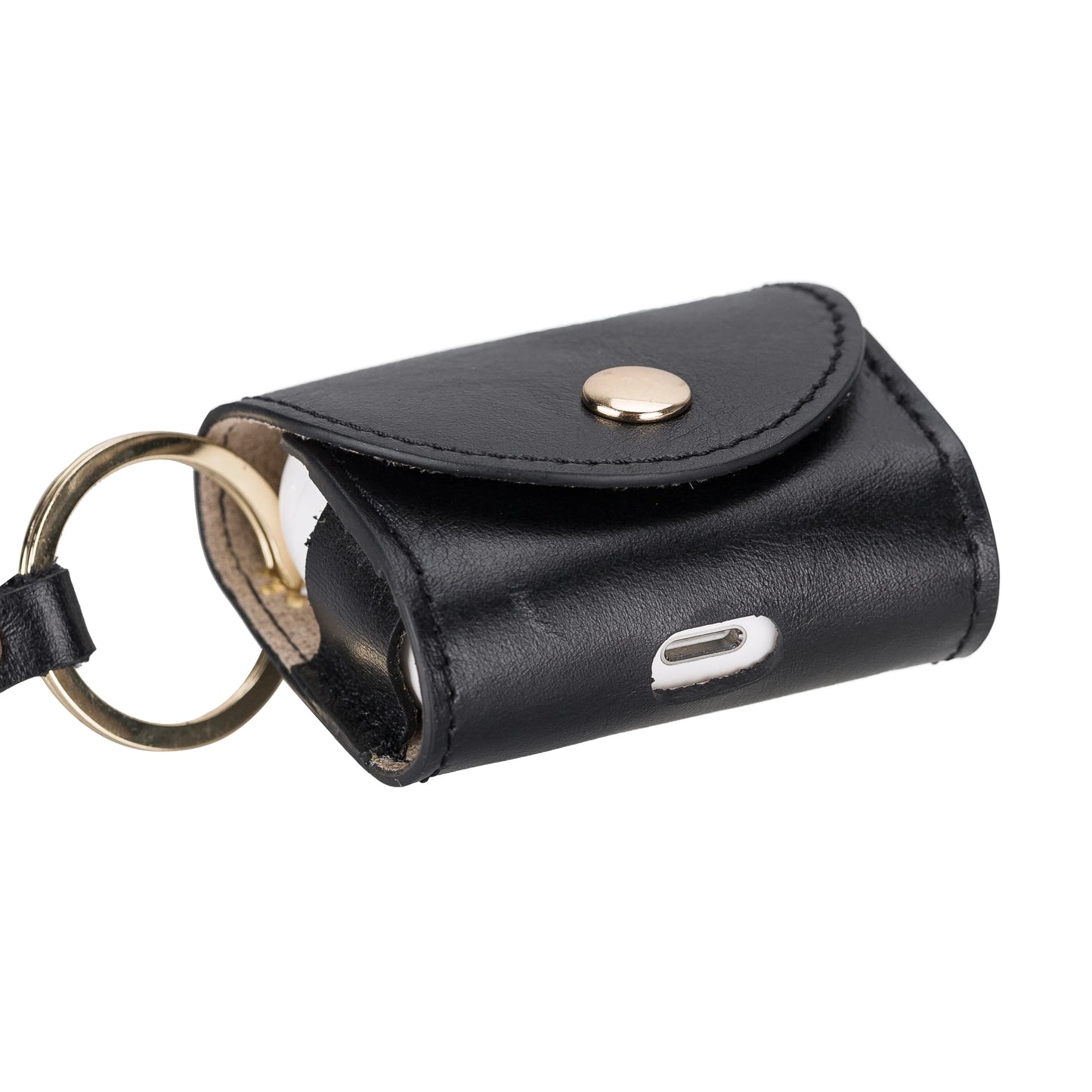 Mai Snap AirPods 3 and AirPods 4 Leather Case with Hook