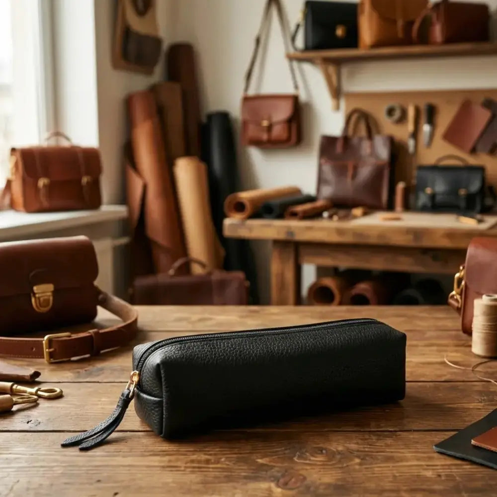 Multibox Leather Pencil Case