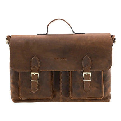 Olympus Leather Laptop Briefcase – 14 & 17 Inch