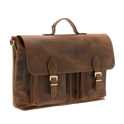 Olympus Leather Laptop Briefcase – 14 & 17 Inch
