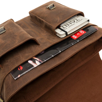 Olympus Leather Laptop Briefcase – 14 & 17 Inch