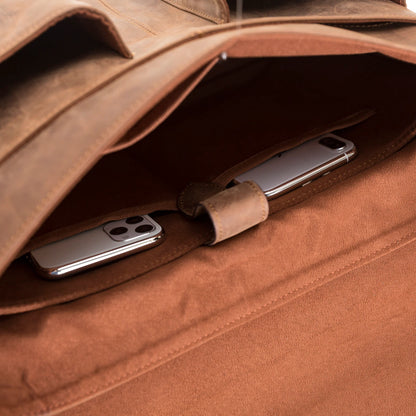 Olympus Leather Laptop Briefcase – 14 & 17 Inch