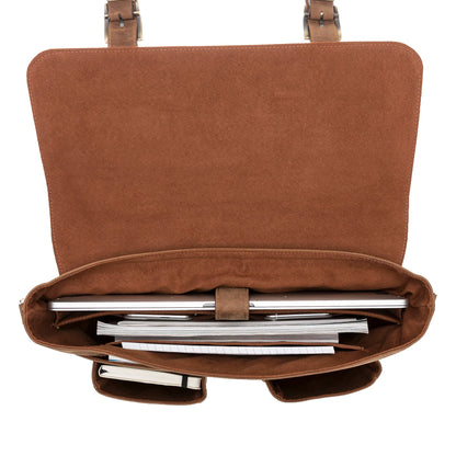 Olympus Leather Laptop Briefcase – 14 & 17 Inch