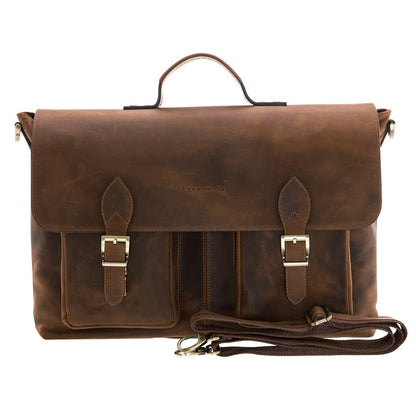 Olympus Leather Laptop Briefcase – 14 & 17 Inch