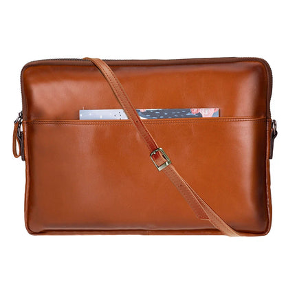 Leeds Slim Leather Laptop Bag – 14 & 16 Inch