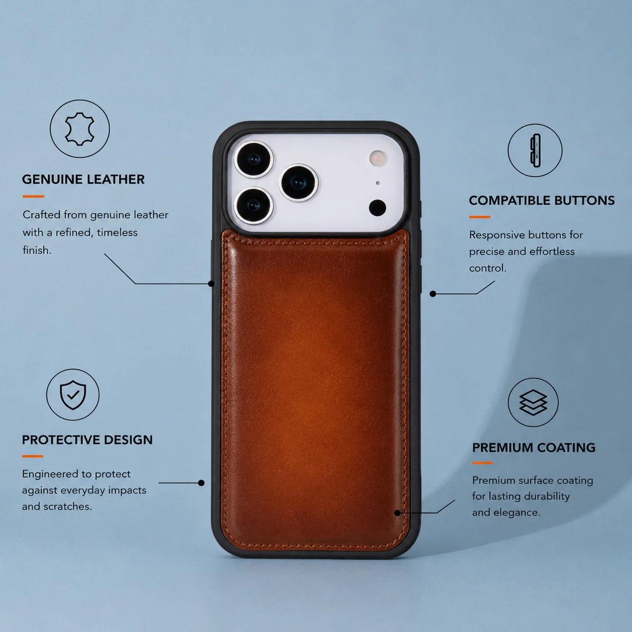 Flex Cover iPhone 17 Pro Max Leather Case