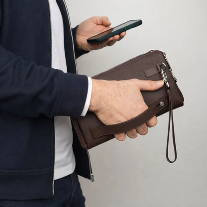 Lupus Leather Wristlet Clutch