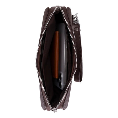 Lupus Leather Wristlet Clutch