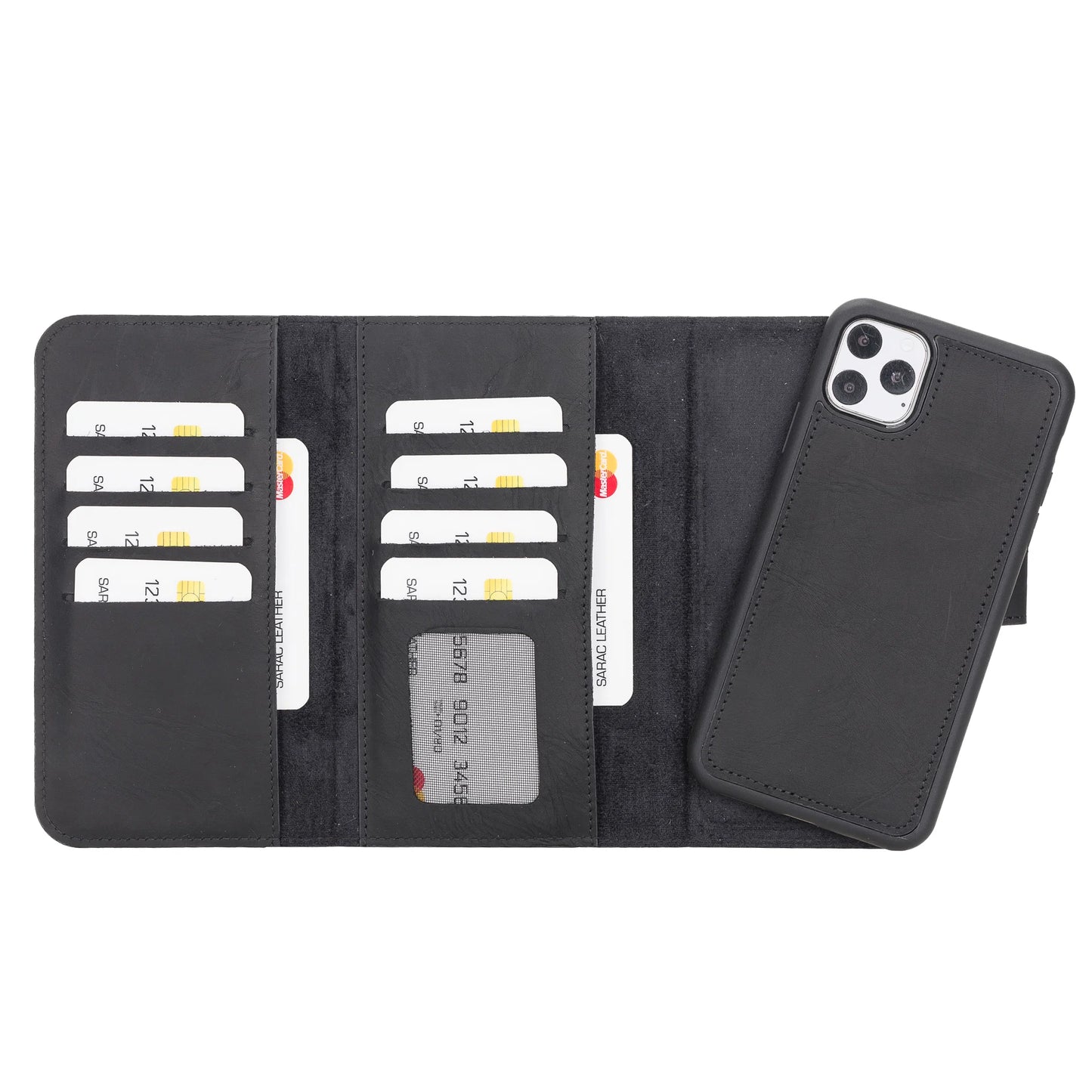 Santa iPhone 11 Pro Max Leather Detachable Wallet Case