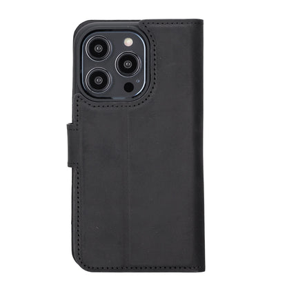 Liluri iPhone 14 Pro Detachable Leather Wallet Case