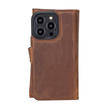Santa iPhone 14 Pro Detachable Leather Wallet Case