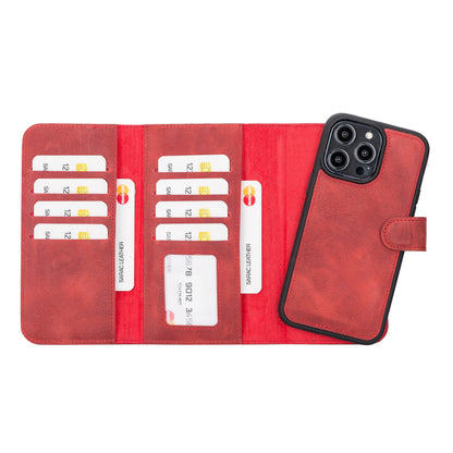 Santa iPhone 14 Pro Max Detachable Leather Wallet Case