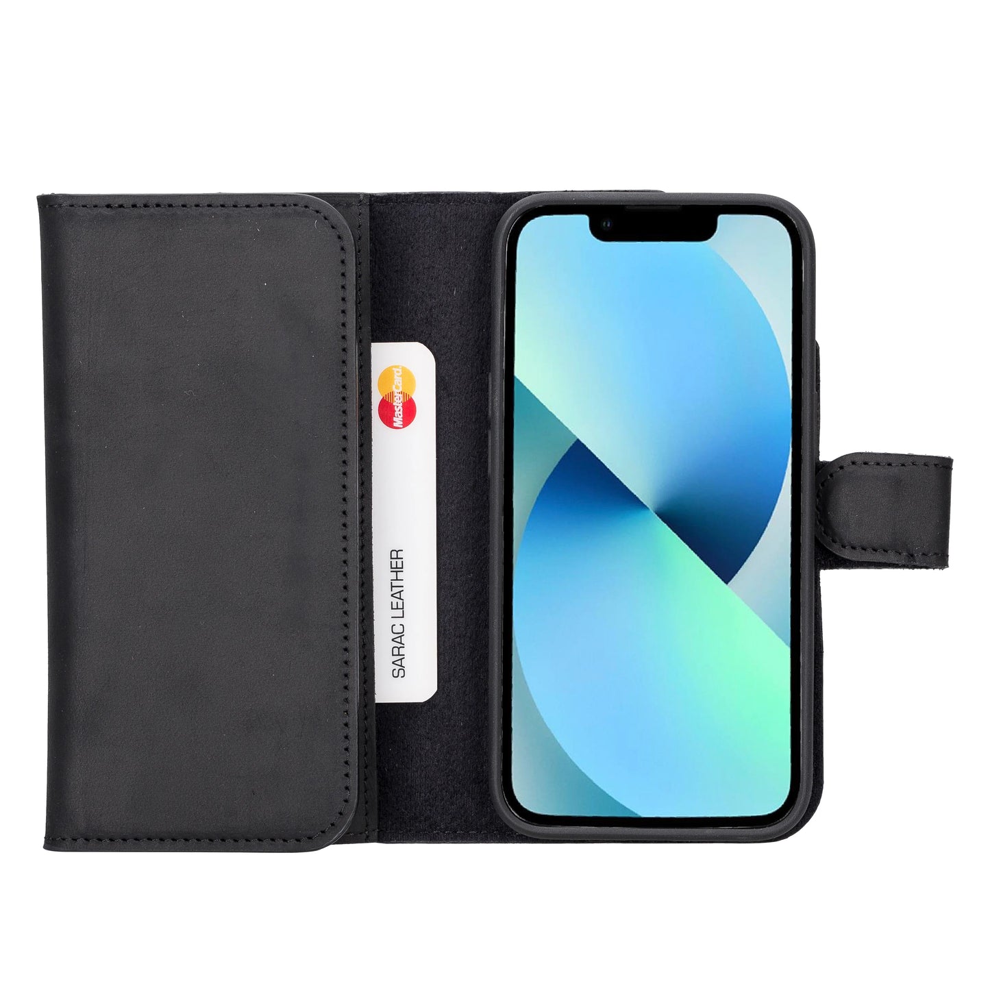 Santa iPhone 14 Leather Detachable Wallet Case