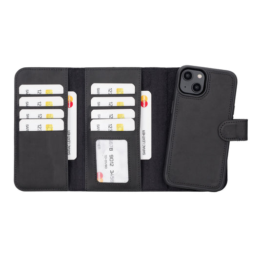 Santa iPhone 14 Leather Detachable Wallet Case