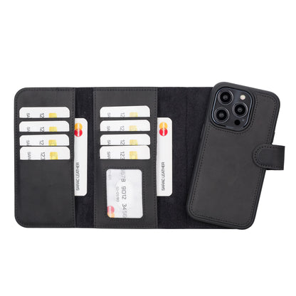 Santa iPhone 14 Pro Detachable Leather Wallet Case