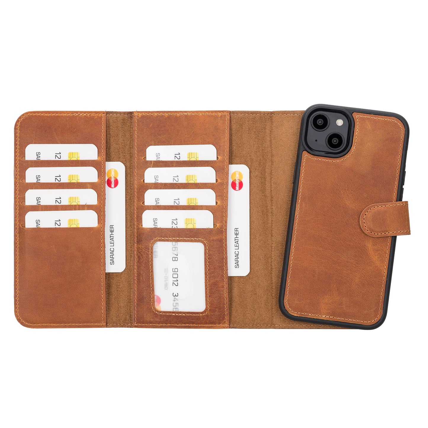 Santa iPhone 14 Plus Leather Detachable Wallet Case