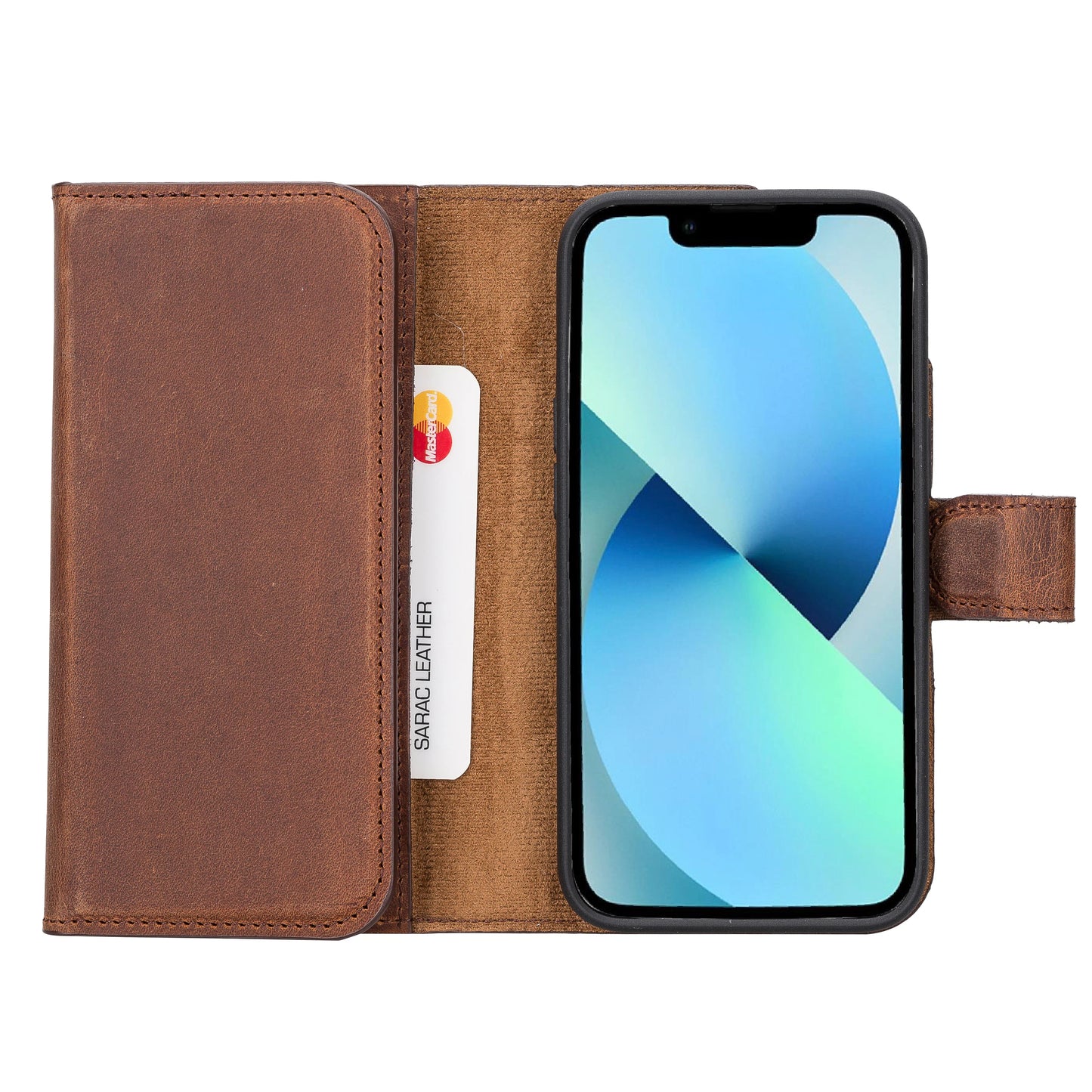 Santa iPhone 14 Leather Detachable Wallet Case