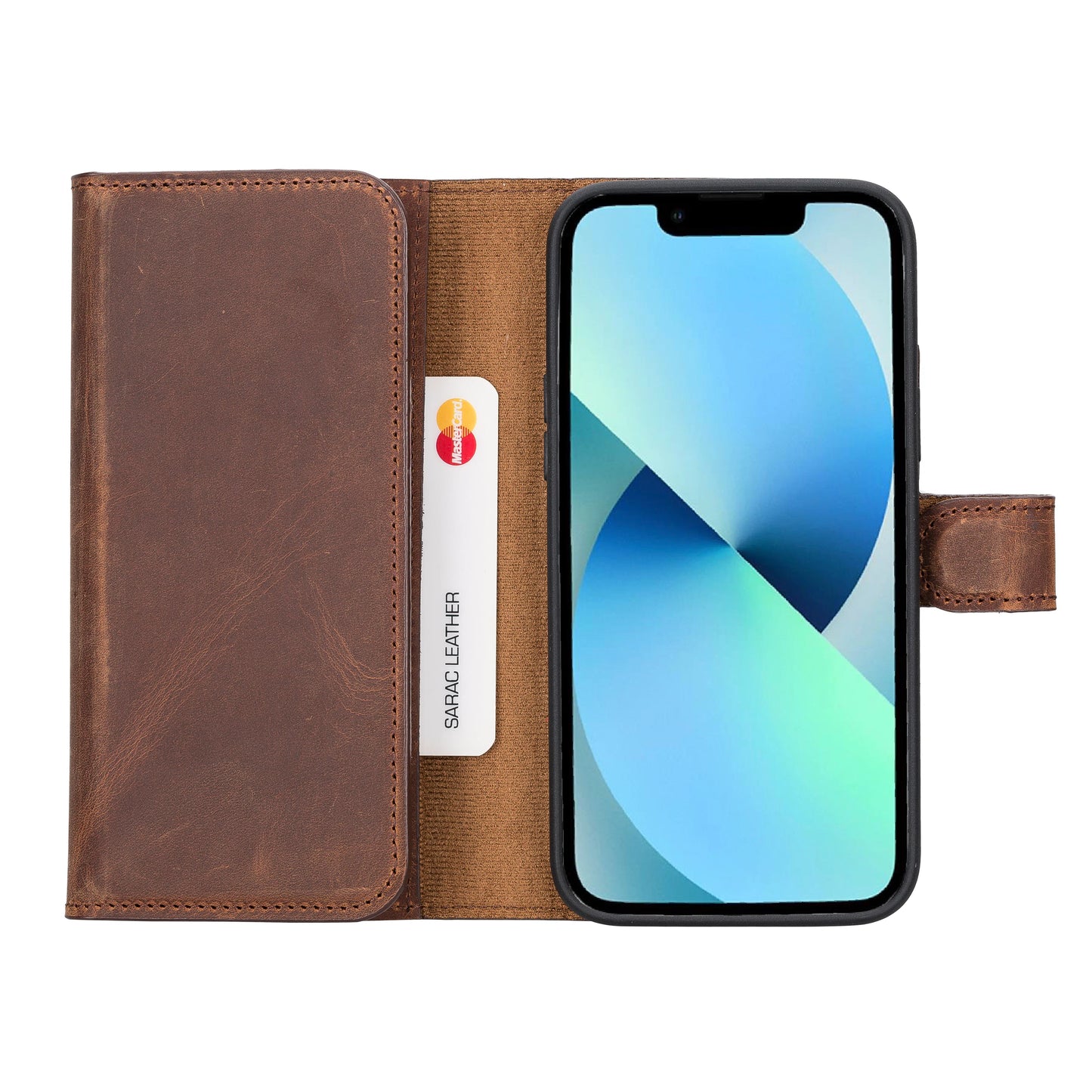 Santa iPhone 14 Plus Leather Detachable Wallet Case