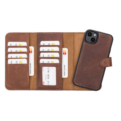Santa iPhone 14 Plus Detachable Leather Wallet Case