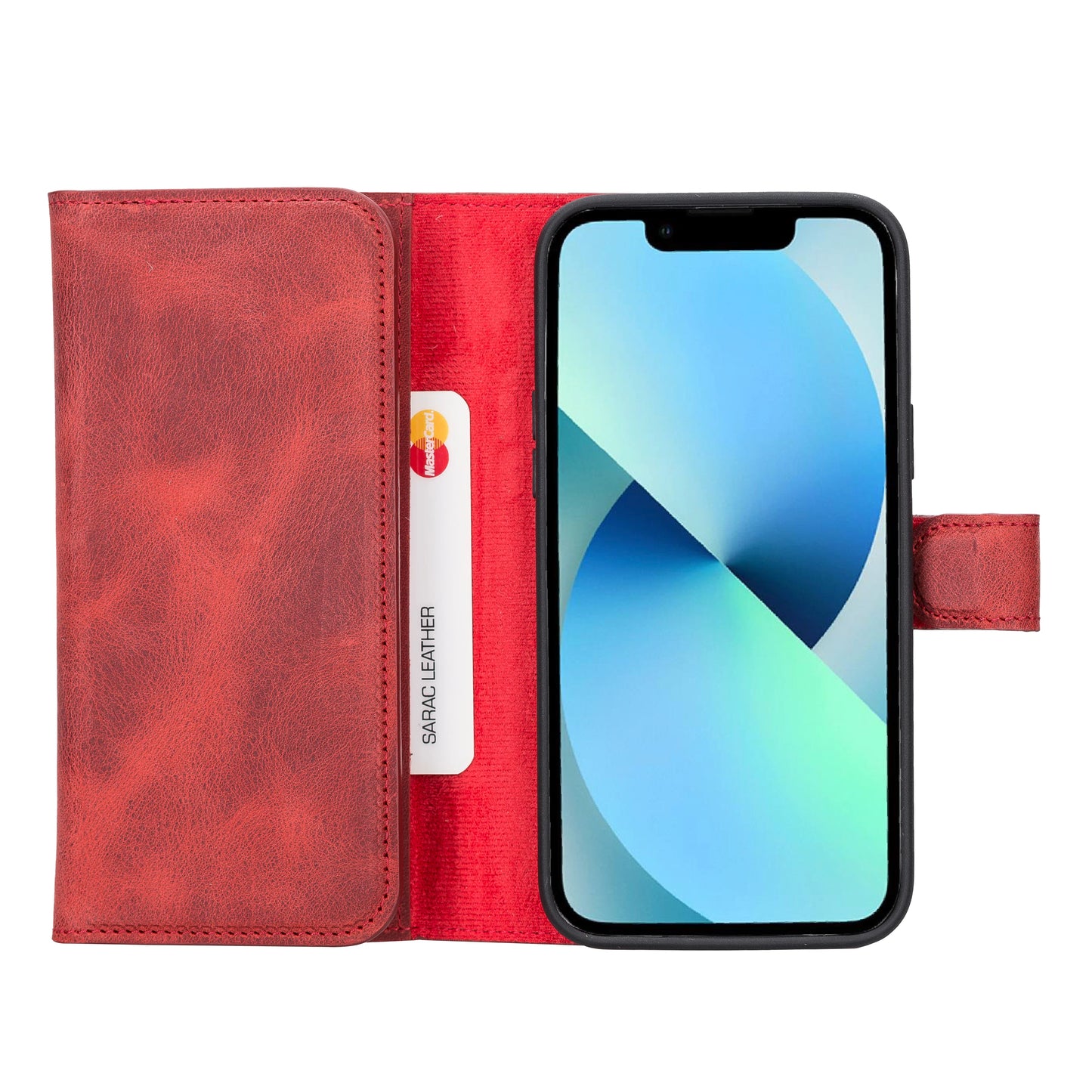 Santa iPhone 14 Plus Leather Detachable Wallet Case