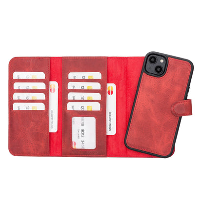 Santa iPhone 14 Plus Detachable Leather Wallet Case