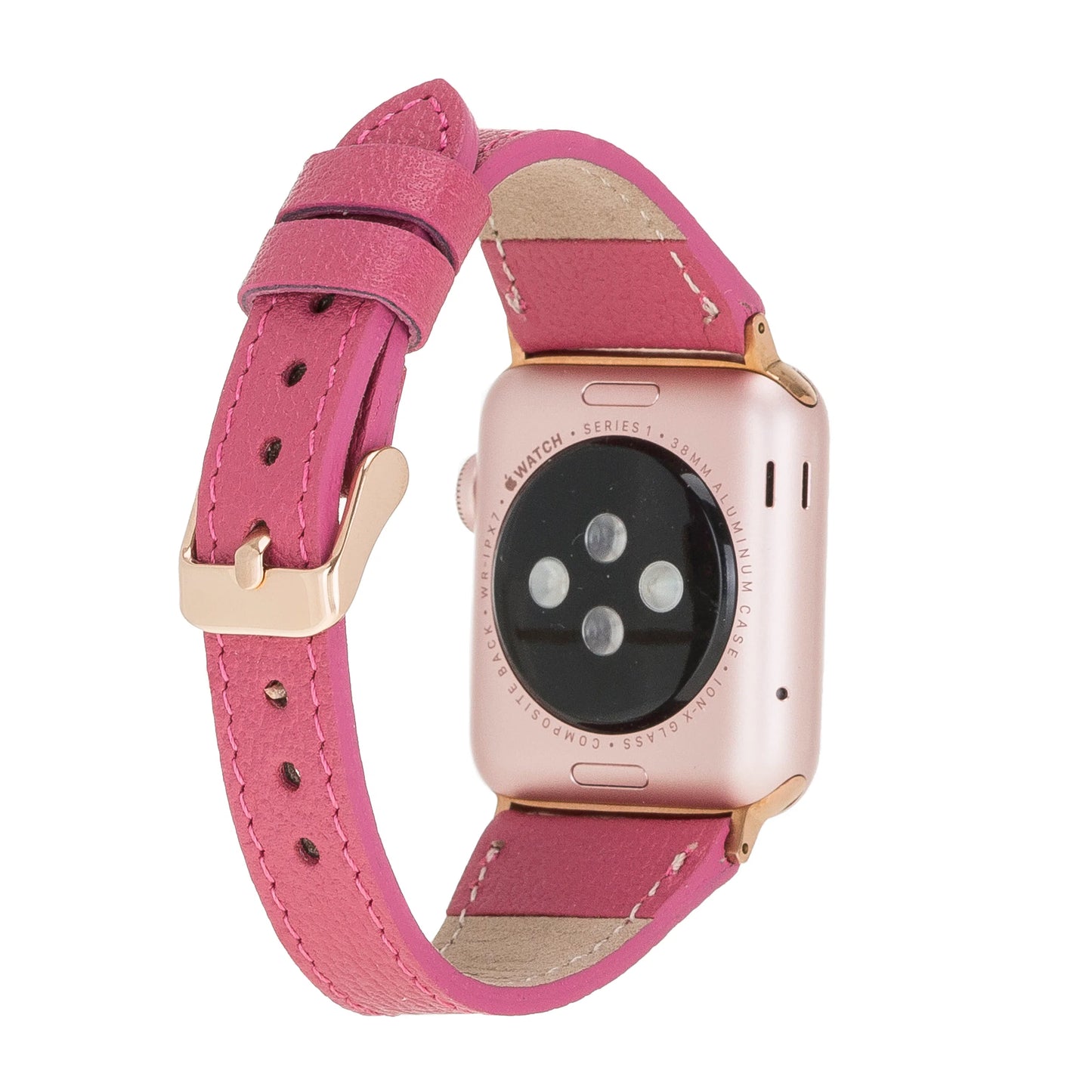 Leather Apple Watch Bands - Clasic Slim Style BRN7