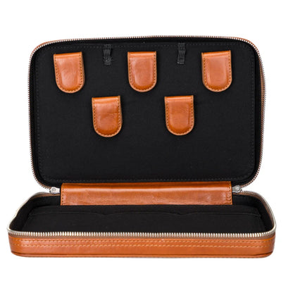 Leather Travel Cable Organizer – 5 Colors