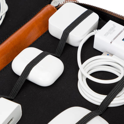 Leather Travel Cable Organizer – 5 Colors