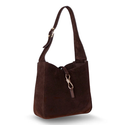 Azura Structured Leather Shoulder Bag