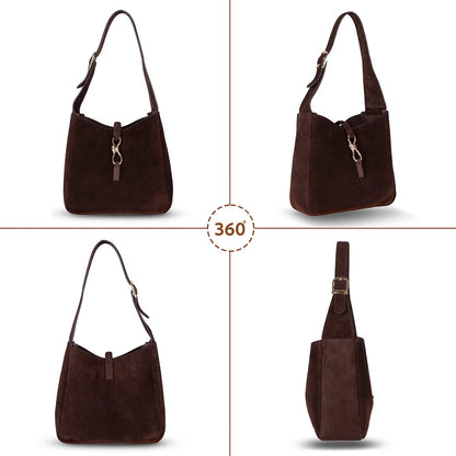 Azura Structured Leather Shoulder Bag