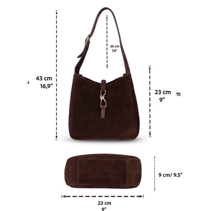 Azura Structured Leather Shoulder Bag