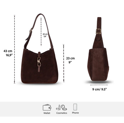 Azura Structured Leather Shoulder Bag