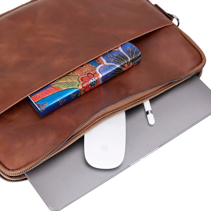 Leeds Slim Leather Laptop Bag – 14 & 16 Inch