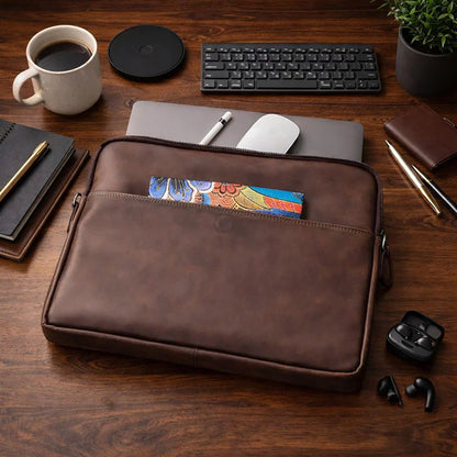 Leeds Slim Leather Laptop Bag – 14 & 16 Inch