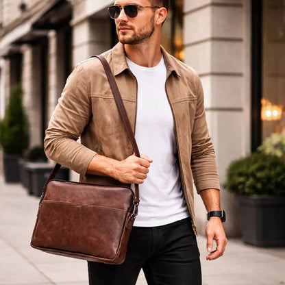 Leeds Slim Leather Laptop Bag – 14 & 16 Inch