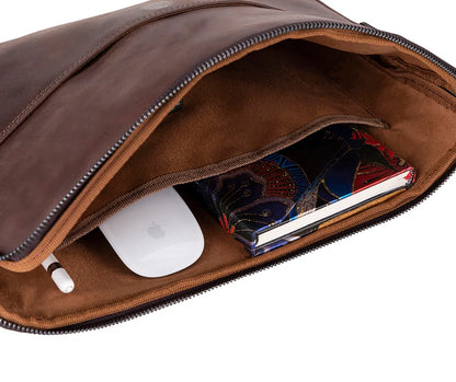Leeds Slim Leather Laptop Bag – 14 & 16 Inch