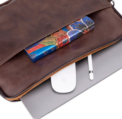 Leeds Slim Leather Laptop Bag – 14 & 16 Inch