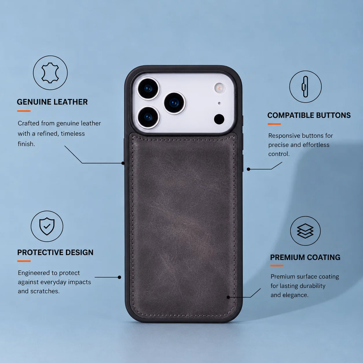 Flex Cover iPhone 17 Pro Leather Case