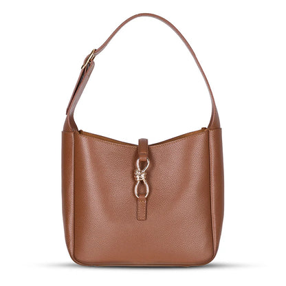 Azura Structured Leather Shoulder Bag