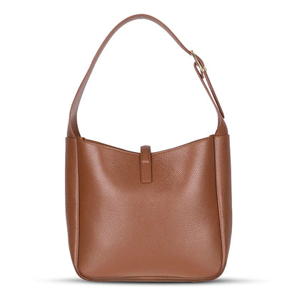 Azura Structured Leather Shoulder Bag