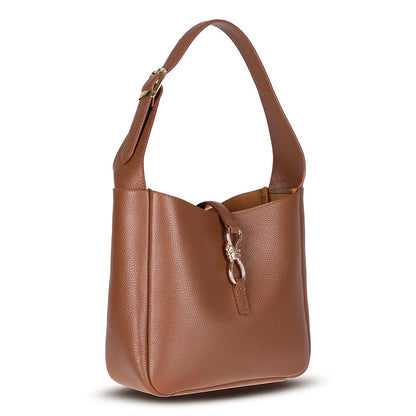 Azura Structured Leather Shoulder Bag
