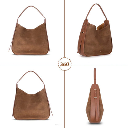 Carina Suede Leather Tote Bag