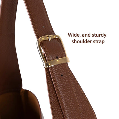 Azura Structured Leather Shoulder Bag