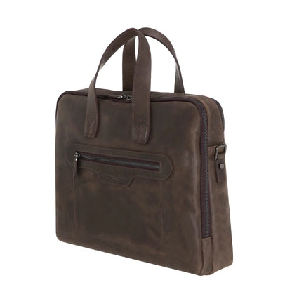 Luxentra 16-Inch Leather Laptop Briefcase