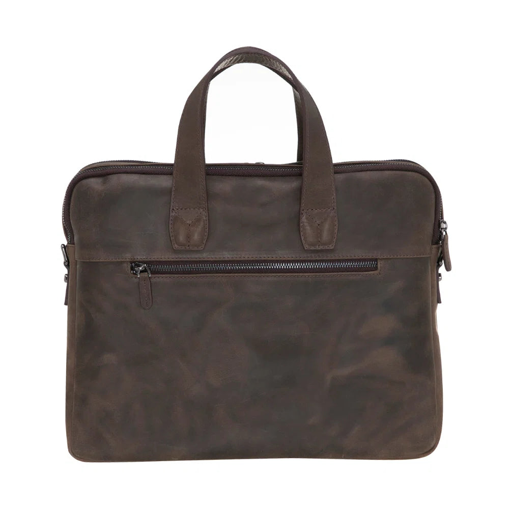 Luxentra Leather Business Briefcase / Laptop Case 16"